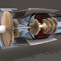 Modern engine 3d model