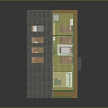 Red House Exterior With Large Windows Solar Panel Roof Chimney And Wooden Accents