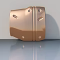 Copper Colored Swing Door With Decorative Holes Metal Construction For Modern Interior Applications