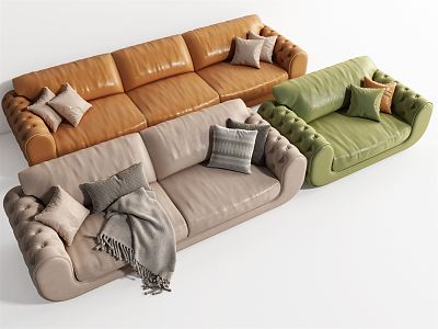 Modern Combination Sofa Multiplayer Sofa 3d model