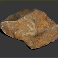 Wood Stone Natural Raw Piece in Orange Brown with Rough Texture and Natural Shape
