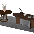 Middle style dining table 3d model
