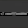 Classic Metal Pistol with Black Grip and Detailed Design on Dark Background
