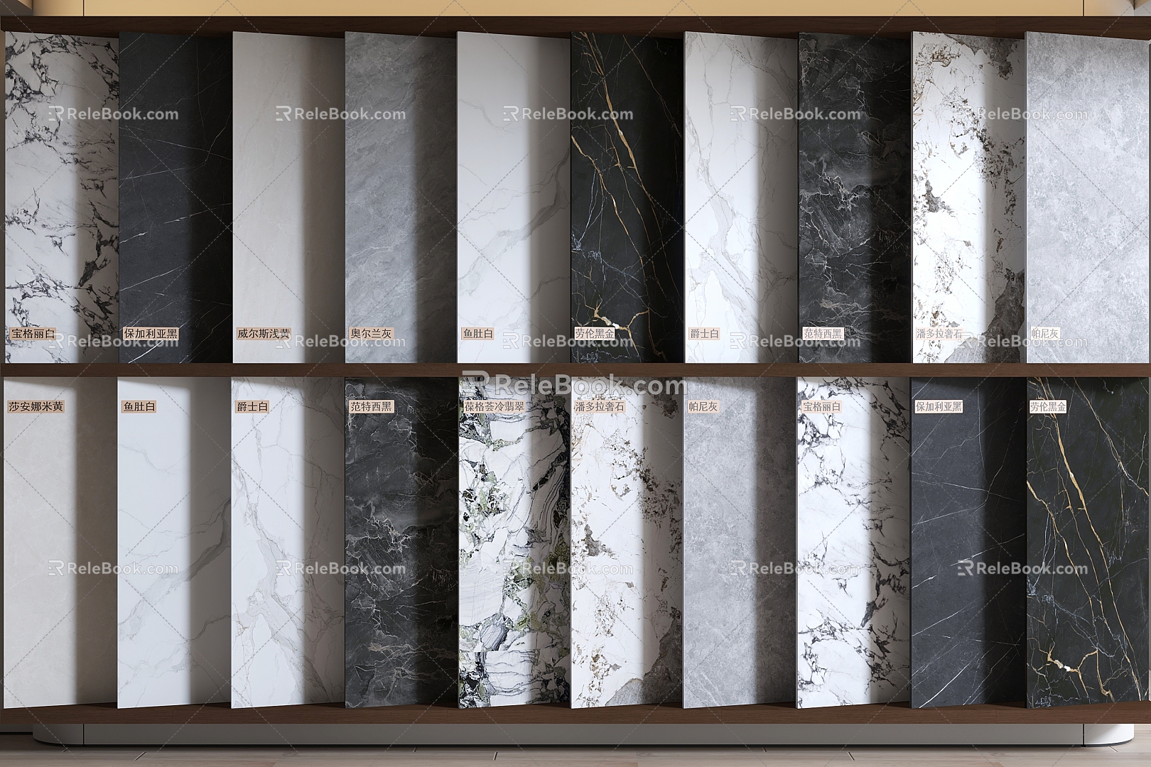 Marble Texture Wall Panel Stone Wall Panel Wall Trim Panel 3d model