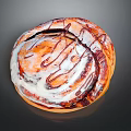 Modern bread silvered sandwich bread bean paste bread cheese bread 3d model