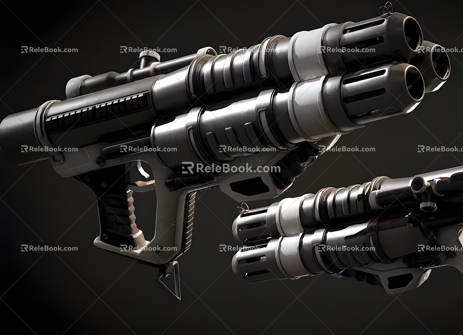 Modern Grenade Launcher Modern Realistic Weapon Equipment Grenade Launcher Technology Military 3d model