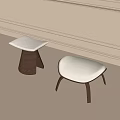 Modern Shoe Changing Stool 3d model