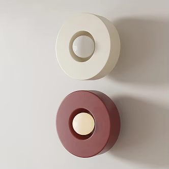 Cream style simple wall lamp 3d model