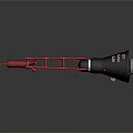 Aerospace Rocket Component Featuring Red Frame And Black Structure For Space Exploration