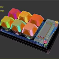 Mechanical Computer Keyboard with Orange Keycaps and Black Base K6 Pro Model