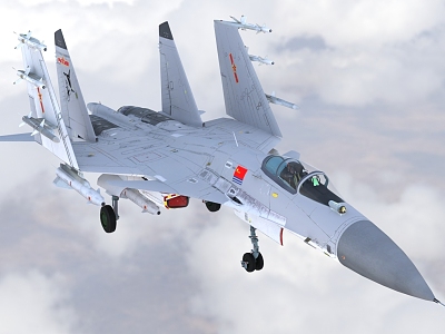 Hyundai J15 J-15 Chinese Air Force Flying Shark Carrier-based Fighter Aircraft 3d model