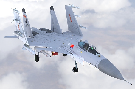 Hyundai J15 J-15 Chinese Air Force Flying Shark Carrier-based Fighter Aircraft 3d model