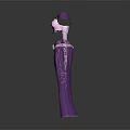 Purple Traditional Outfit Featuring Long Sleeves Elegant Patterns And Flowy Design