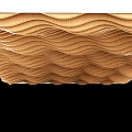 Wooden Ceiling With Modern Wavy Decorative Design For Stylish Interior Spaces