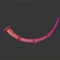 Traditional Decorative Horn With Orange Red Color And Intricate Carved Patterns