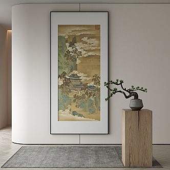 New Chinese Landscape Painting Decorative Painting 3d model