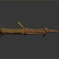 Rustic Wood Stone Decorative Branch with Natural Texture for Home Interior Decor