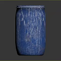Blue Metal Hardware Tool Storage Container With White Textured Surface On Dark Background 3d model