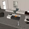 Sofa coffee table 3d model