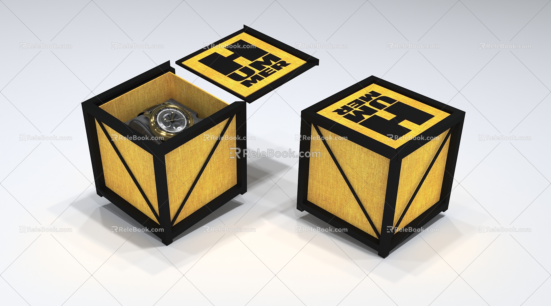 Gift box gift box watch box watch watch box packaging box 3d model