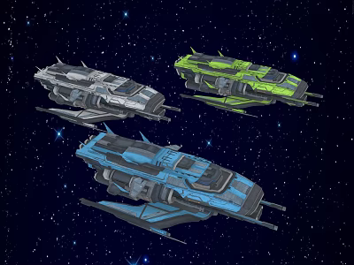 spaceship interstellar battleship 3d model