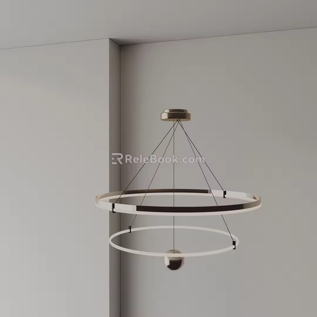 Modern chandelier 3d model