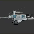 Futuristic Sci Fi Space Station Structure With Central Circular Module Extended Arms And Antenna Arrays