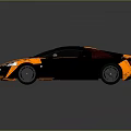 Orange and Black Sports Car With Sleek Design And Sporty Exterior