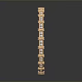 Elegant Golden Fashion Bracelet With Intricate Decorative Patterns And Shiny Finish