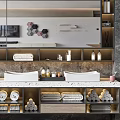 Modern Bathroom Vanity with Marble Countertop Double Sinks Mirror and Storage for Towels Toiletries