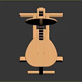Unique Design Wooden Stool With Round Seat Round Backrest And Ladder Like Structure