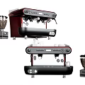 Modern Sleek Kitchen Appliances Featuring Coffee Machines And Grinders With Stylish Design