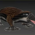 stubborn-toothed platypus talaco long-toothed platypus animal creature 3d model