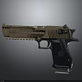 Golden Black Decorative Pistol with Intricate Textured Surface and Modern Design Details