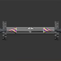 Portable Metal Stand With Wheels Three Horizontal Bars And Top Hooks