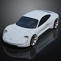 White Sports Car with Sleek Modern Design Streamlined Body and Black Alloy Wheels