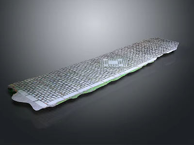 Long Grid Mat With Durable Mesh Pattern And Non Slip Surface For Multi Purpose Use 3d model