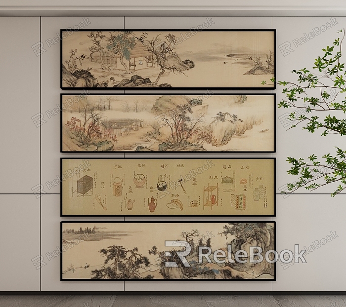 New Chinese Style Decorative Hanging Painting model