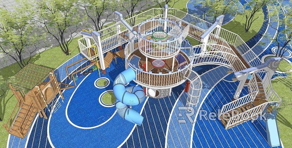 Modern Amusement Equipment Children's Multifunctional Slide Kindergarten Climbing Facilities model