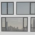 Modern windows combination windows glass windows floor-to-ceiling windows balcony windows bay windows bedroom windows sliding windows casement windows doors and windows 3d model