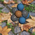 Colorful Balloons Bouquet Featuring Light Blue Silver Clear And Gold For Party Decorations