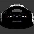Black And White OIS Logo Helmet With Streamlined Design And Emblem