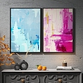 Modern Simple Light Luxury Hanging Painting Decorative Painting Abstract Painting Art Painting 3d model