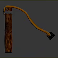 Y Shaped Wooden Slingshot With Orange Rubber Bands And Metal Lock For Daily Use