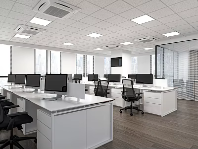 modern public office area office 3d model