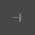 Star Wars Z95 Headhunter Fighter with Sci Fi Design Silver Blue Paint and Blender Model