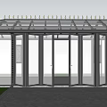 Glass Enclosure With Spiked Top Glass Roof Metal Frame And Glass Doors