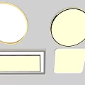 Simple ceiling lamp smart square ceiling lamp round ceiling lamp 3d model