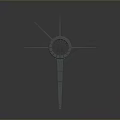 Metallic Circular Structure With Extended Arms 3D Engineering Model Design