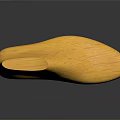 Yellow Human Organ Model With Hair Like Texture On Black Background